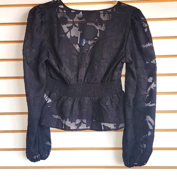 Sincerly Jules Sheer Blouse Top Med - Picture 5 of 5